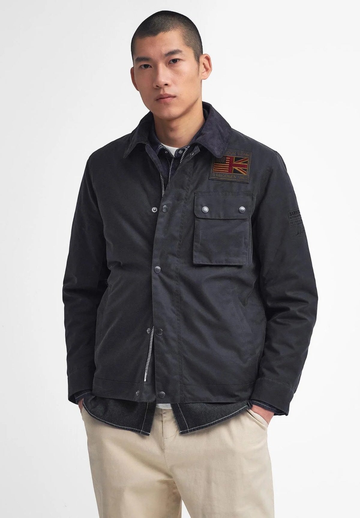 Barbour International Uomo Giubbotto MWX1853-GY93 Nero