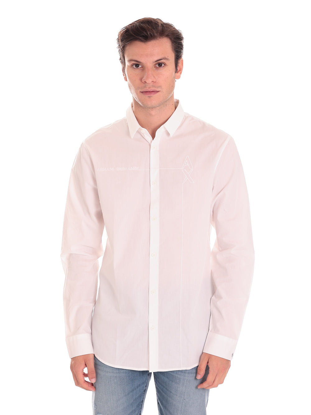 Armani Exchange Uomo Camicia 6LZC07ZNBJZ1100 Bianco