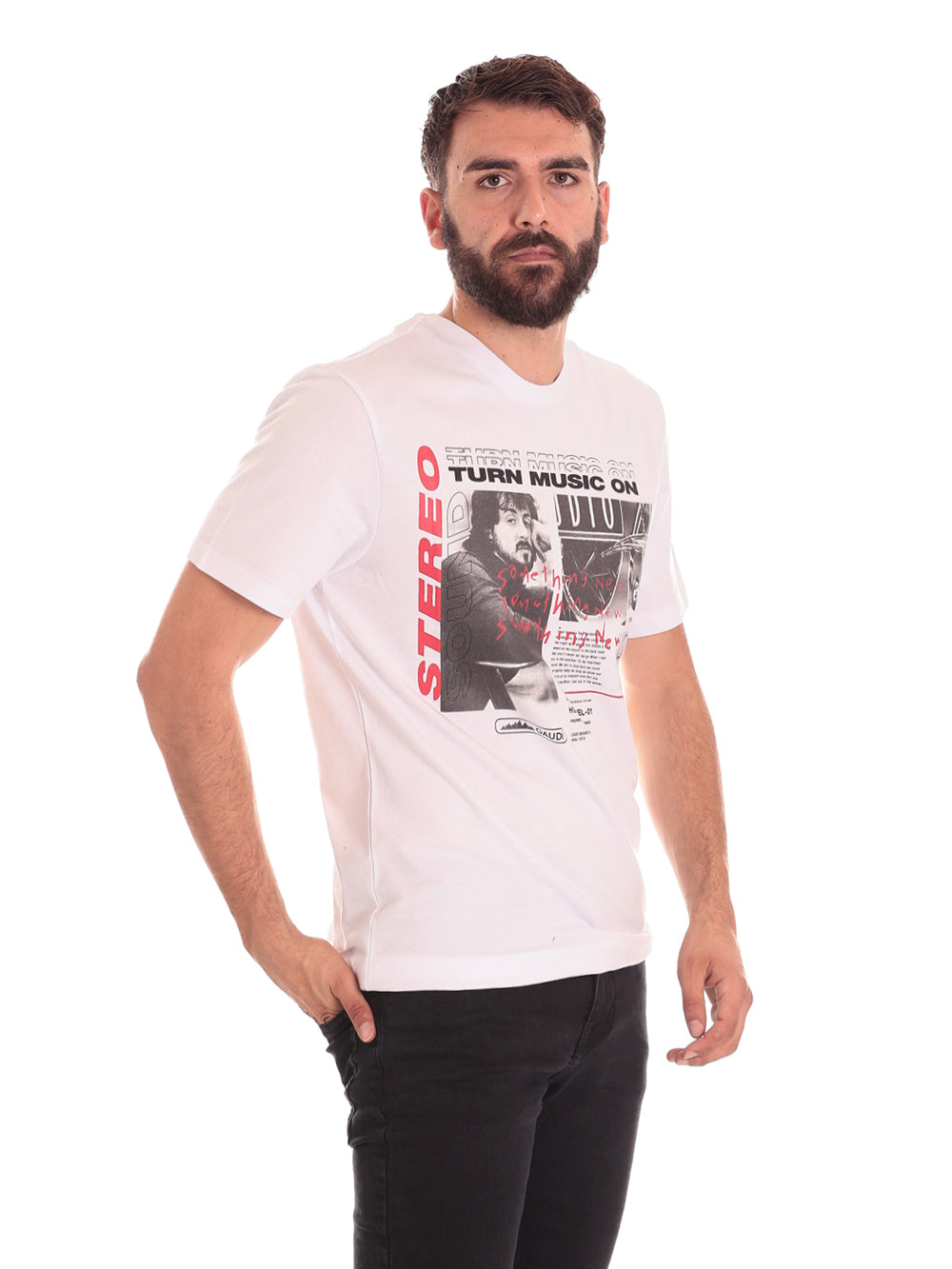 Gaudi' Uomo T-shirt 221GU64056-2100 Bianco