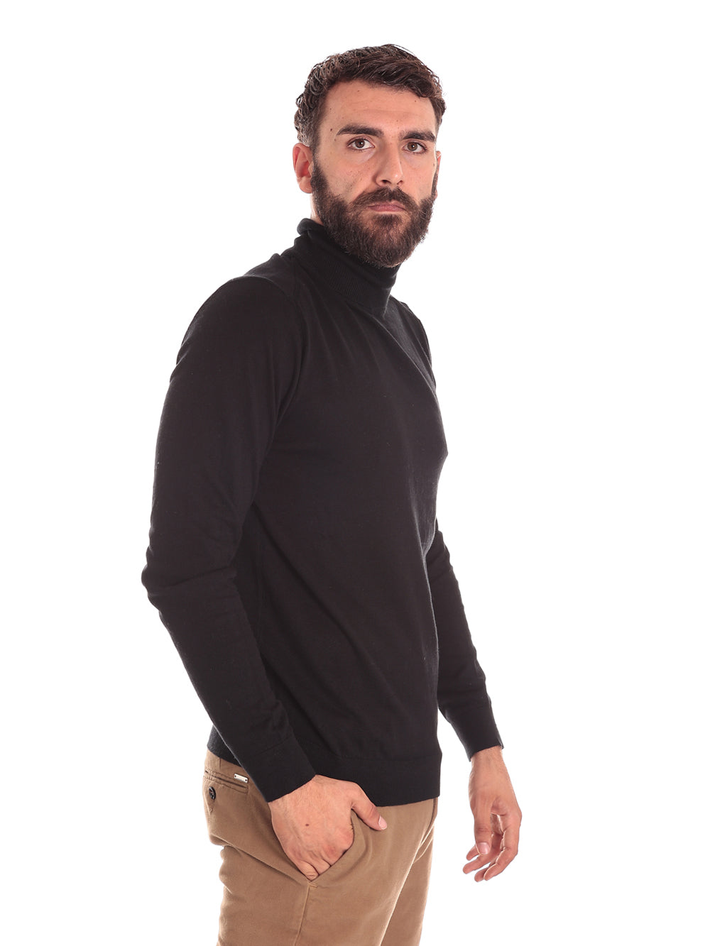 Markup Uomo Maglione Collo Alto MK390008NERO Nero