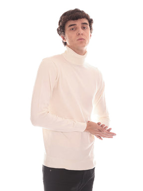 Union Uomo Maglione Collo Alto 3012900628 Bianco