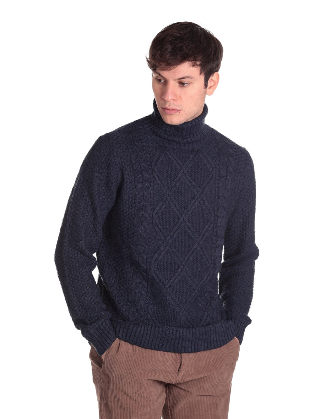 Union Uomo Maglione Collo Alto 6352222151G Blu