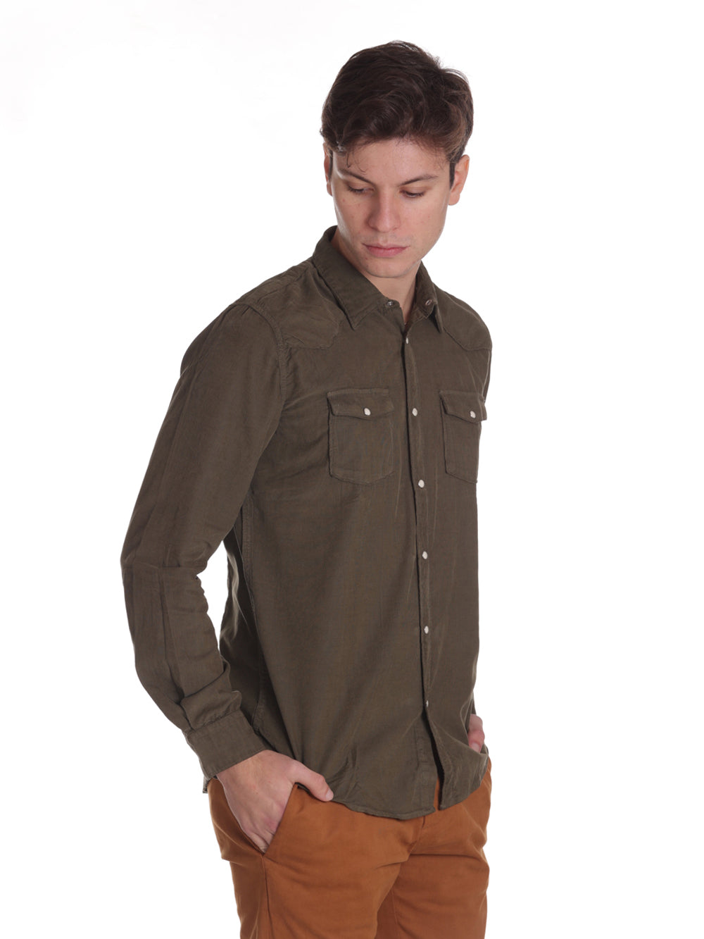 Union Uomo Camicia BU23W05CANIGHT GREEN Verde