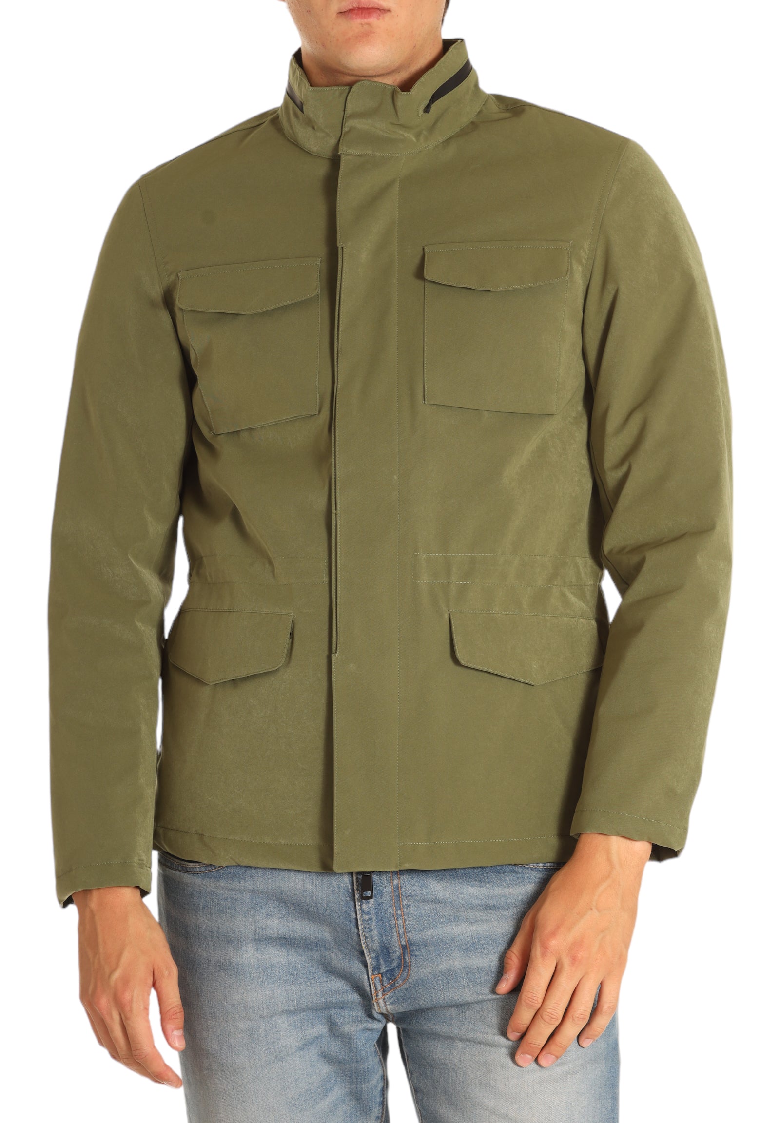 Aquascutum Uomo Giubbotto JK002-06 Verde