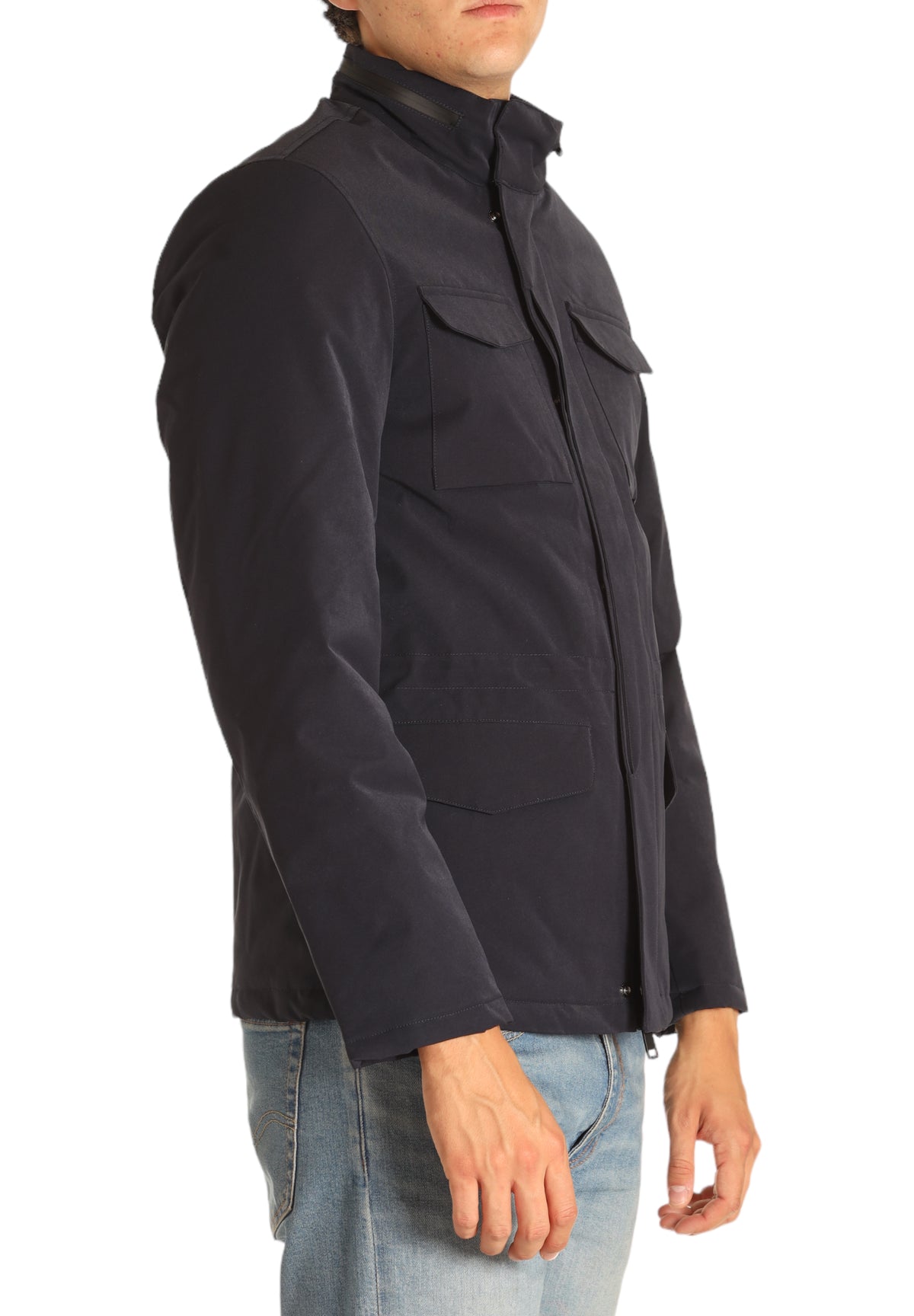 Aquascutum Uomo Giubbotto JK002-11 Blu