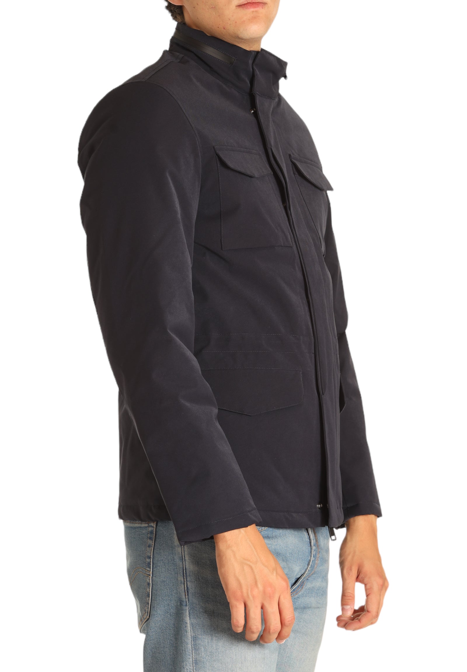 Aquascutum Uomo Giubbotto JK002-11 Blu