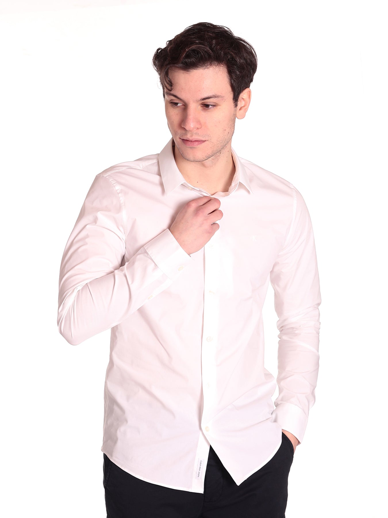 Calvin Klein Jeans Uomo Camicia J30J319065-YAF Bianco