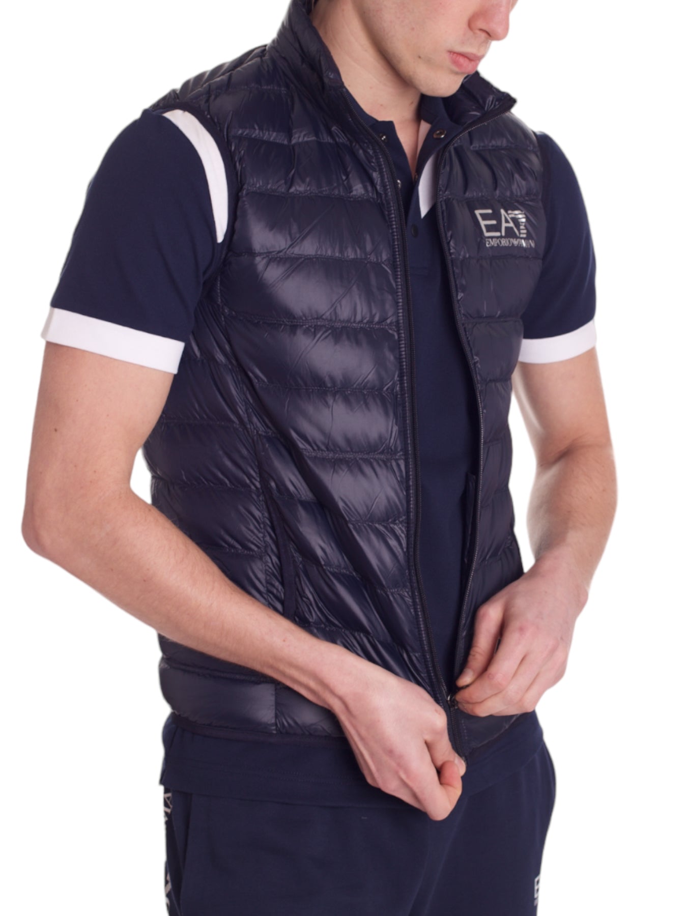 EA7 Emporio Armani Uomo Smanicato Gilet 8NPQ01PN29Z1578 Blu