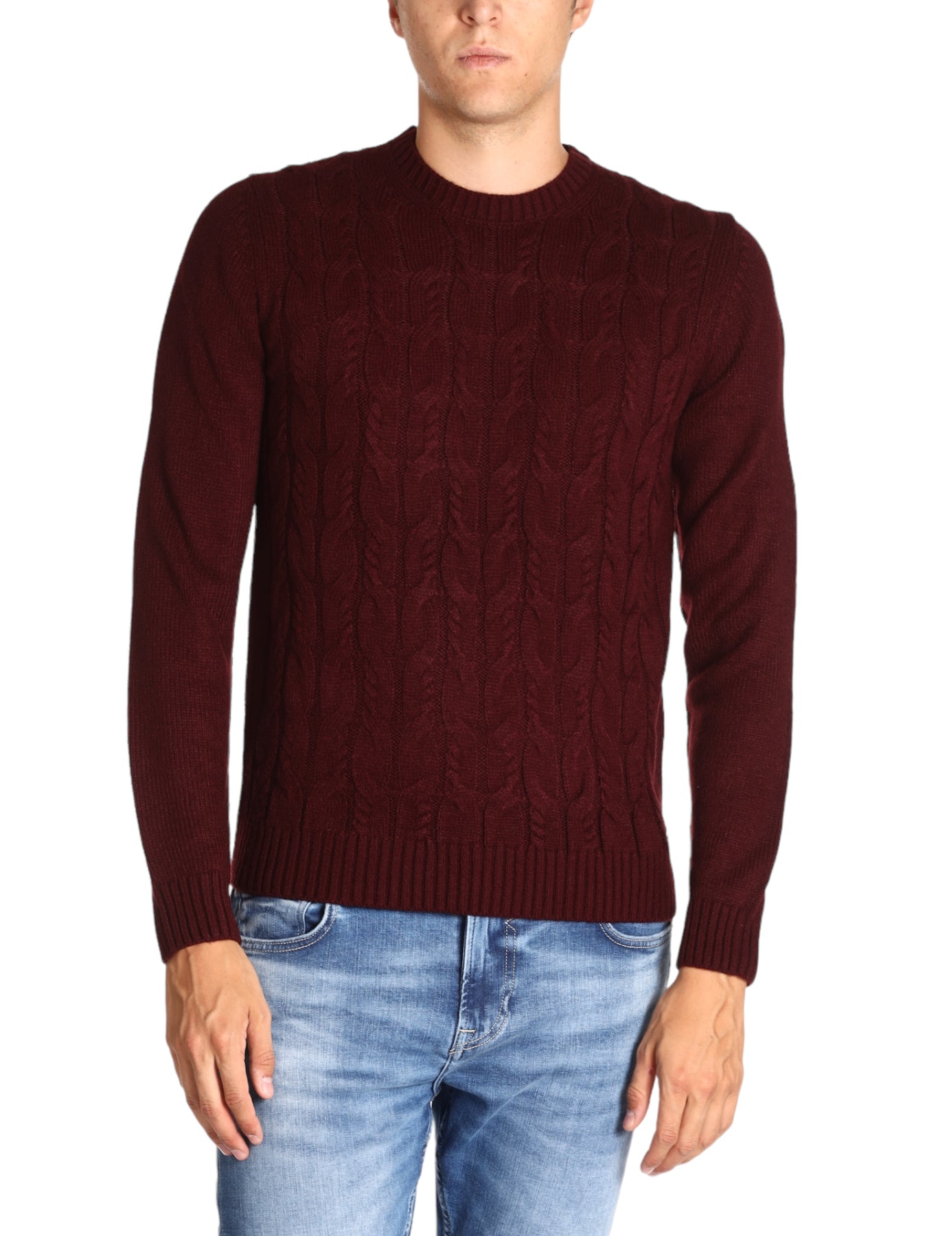 Markup Uomo Maglione Girocollo MK590026-BORDEAUX Rosso