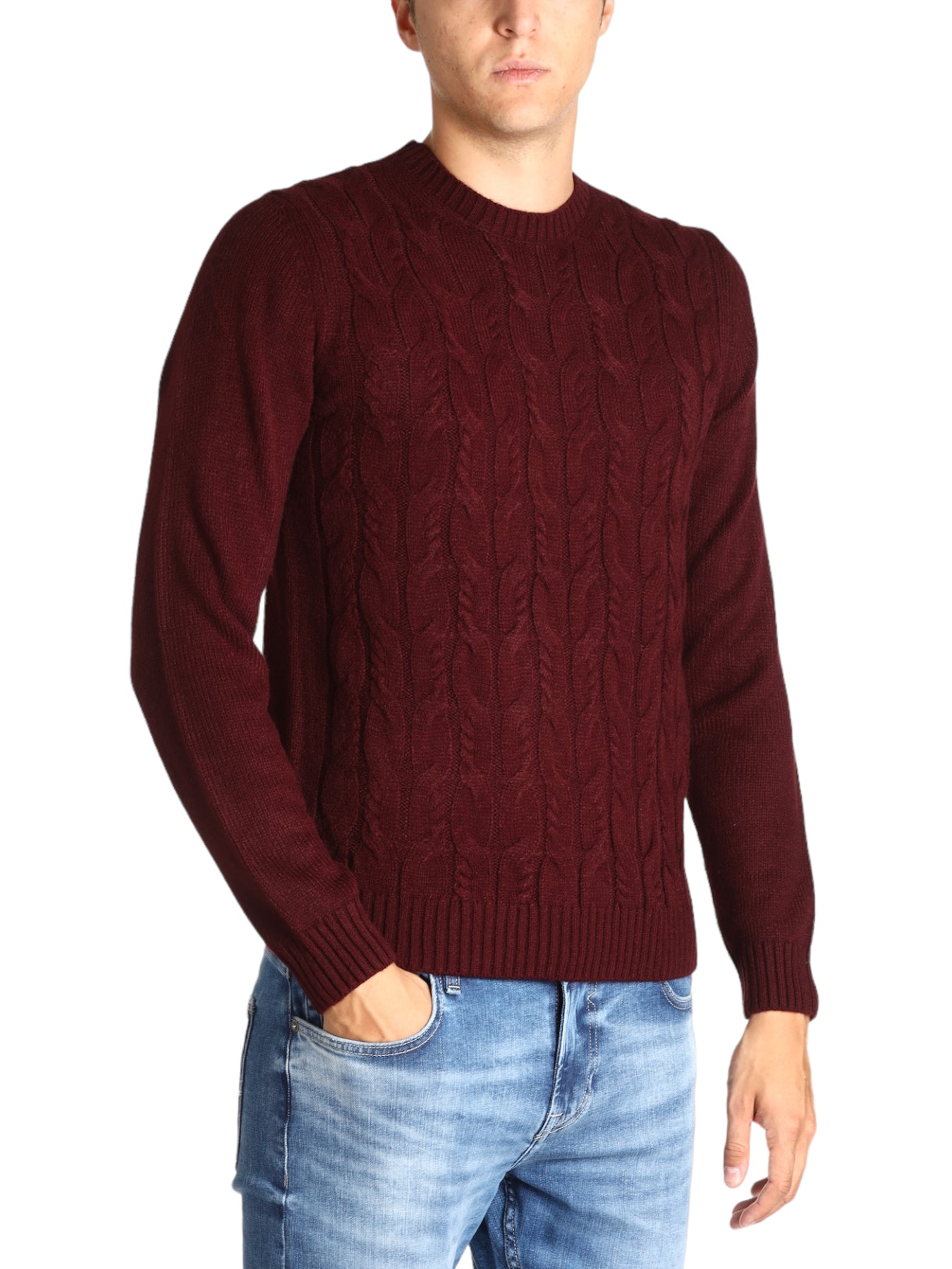 Markup Uomo Maglione Girocollo MK590026-BORDEAUX Rosso