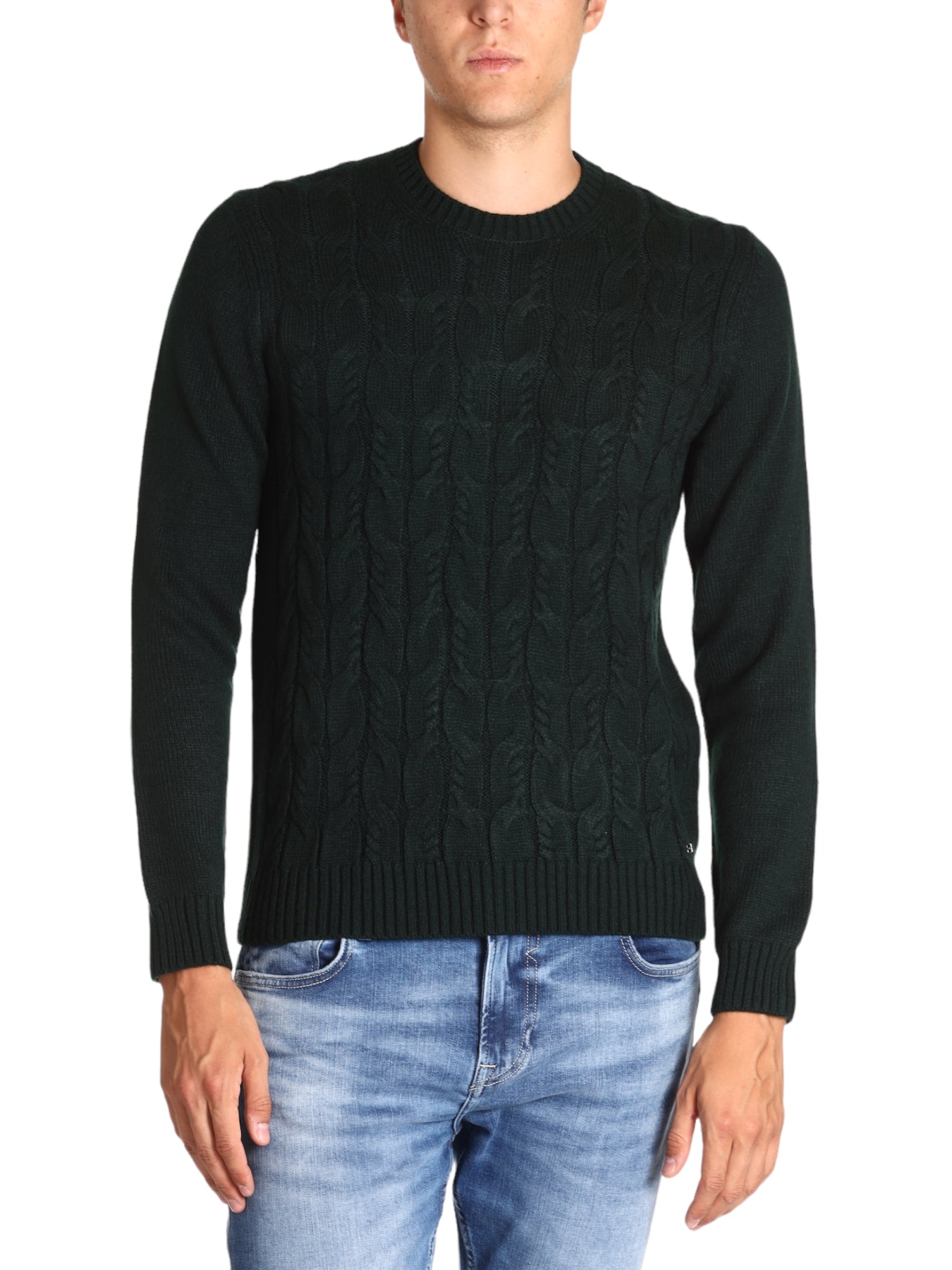 Markup Uomo Maglione Girocollo MK590026-VERDE BOSCO Verde