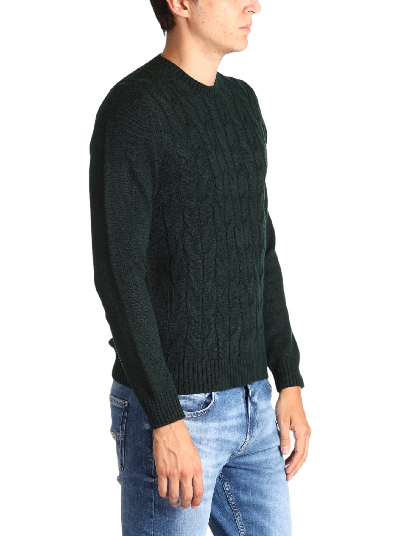 Markup Uomo Maglione Girocollo MK590026-VERDE BOSCO Verde