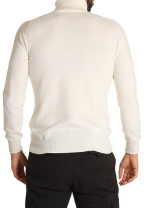 Markup Uomo Maglione Collo Alto MK590035-LATTE Bianco