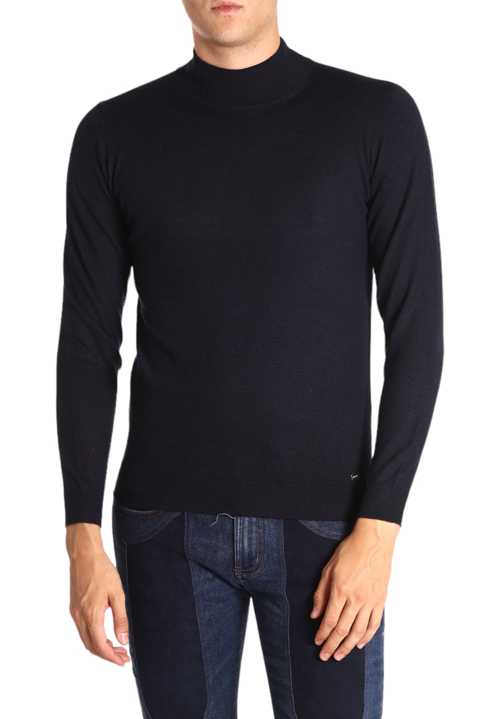 Markup Uomo Maglione Collo Alto MK590115-BLU Blu