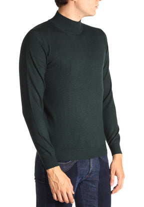 Markup Uomo Maglione Collo Alto MK590115-VERDE BOSCO Verde