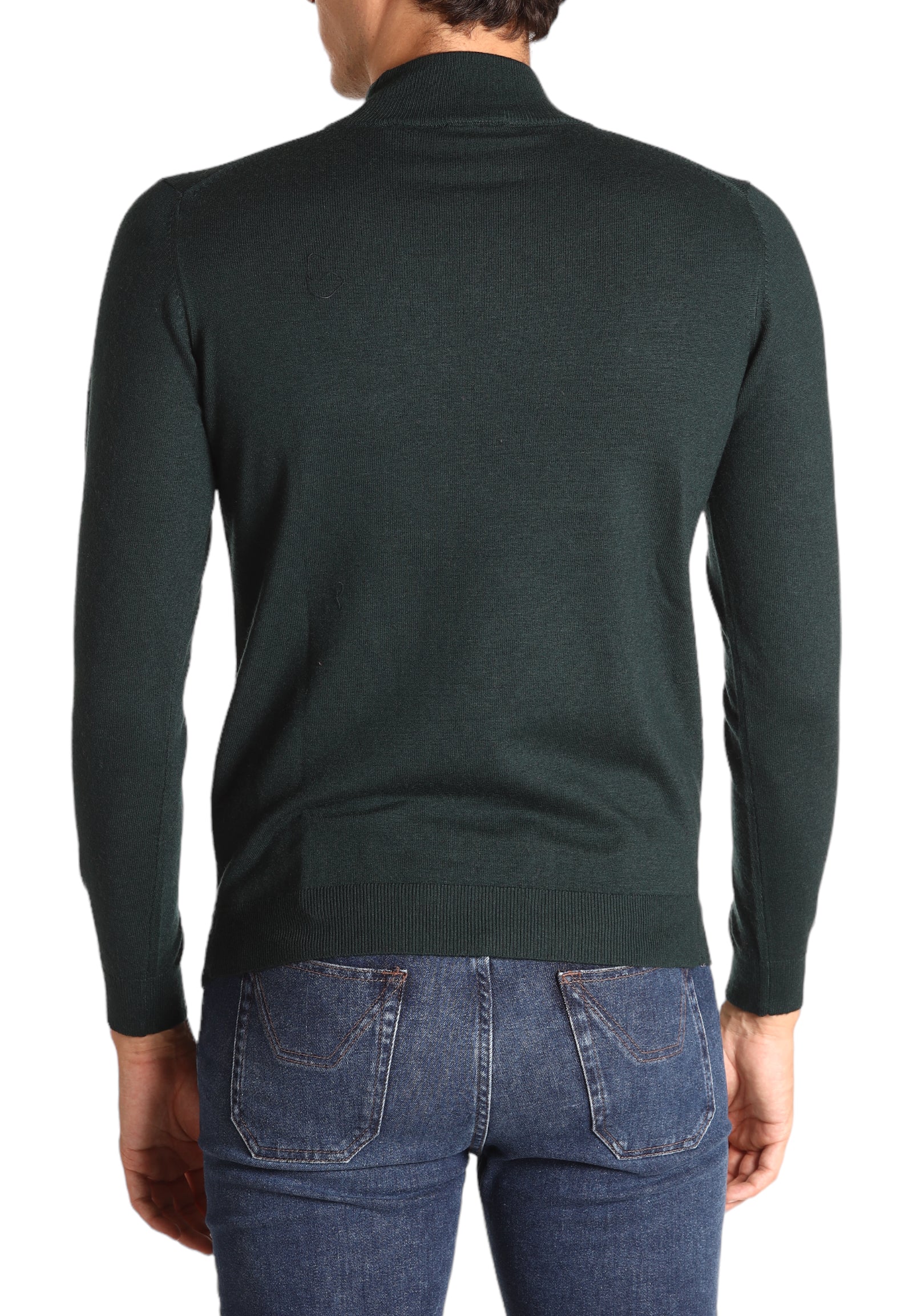 Markup Uomo Maglione Collo Alto MK590115-VERDE BOSCO Verde