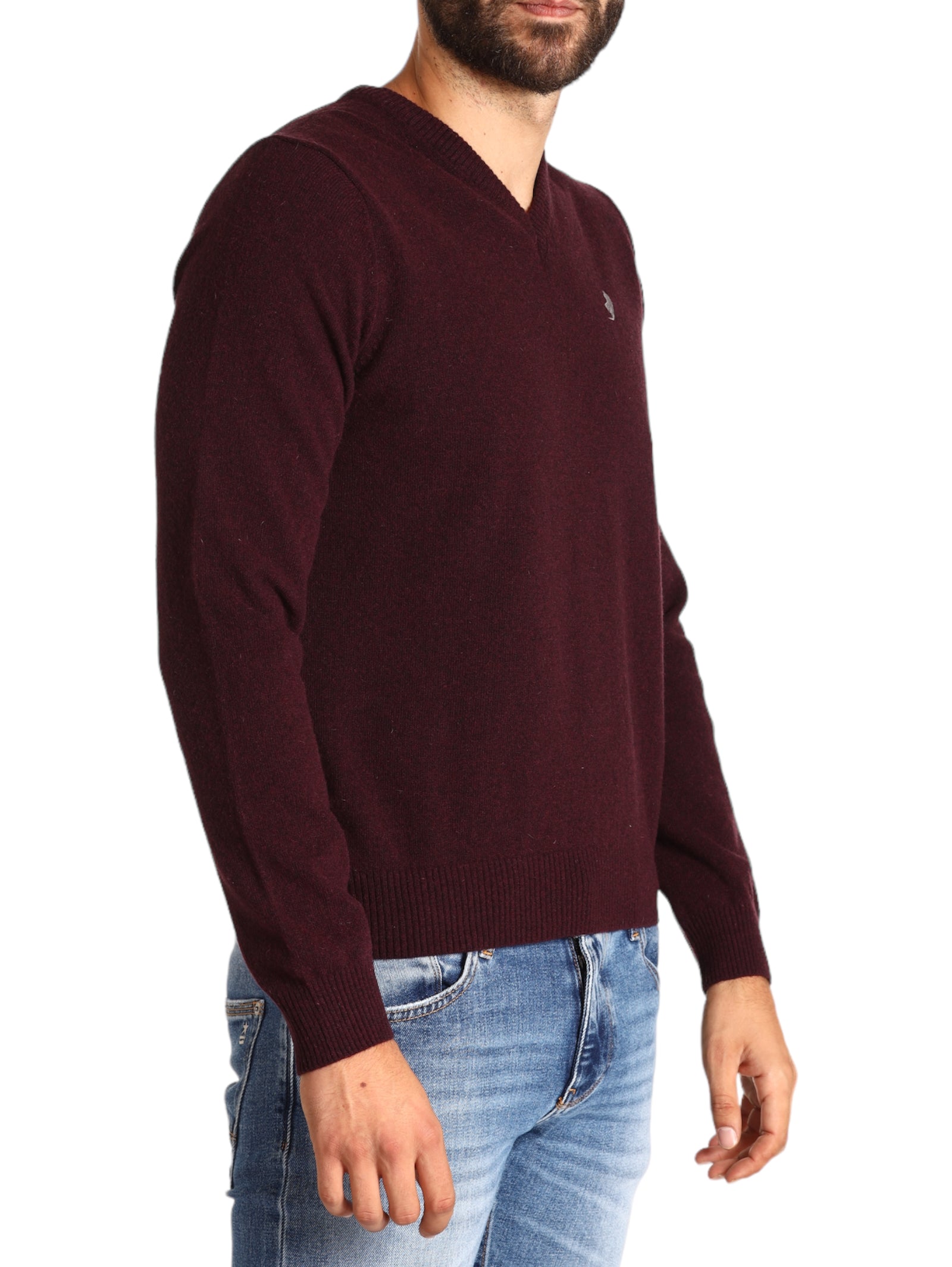 MCS Uomo Maglione con Scollo a V MCS-M-K-09002-307 Rosso