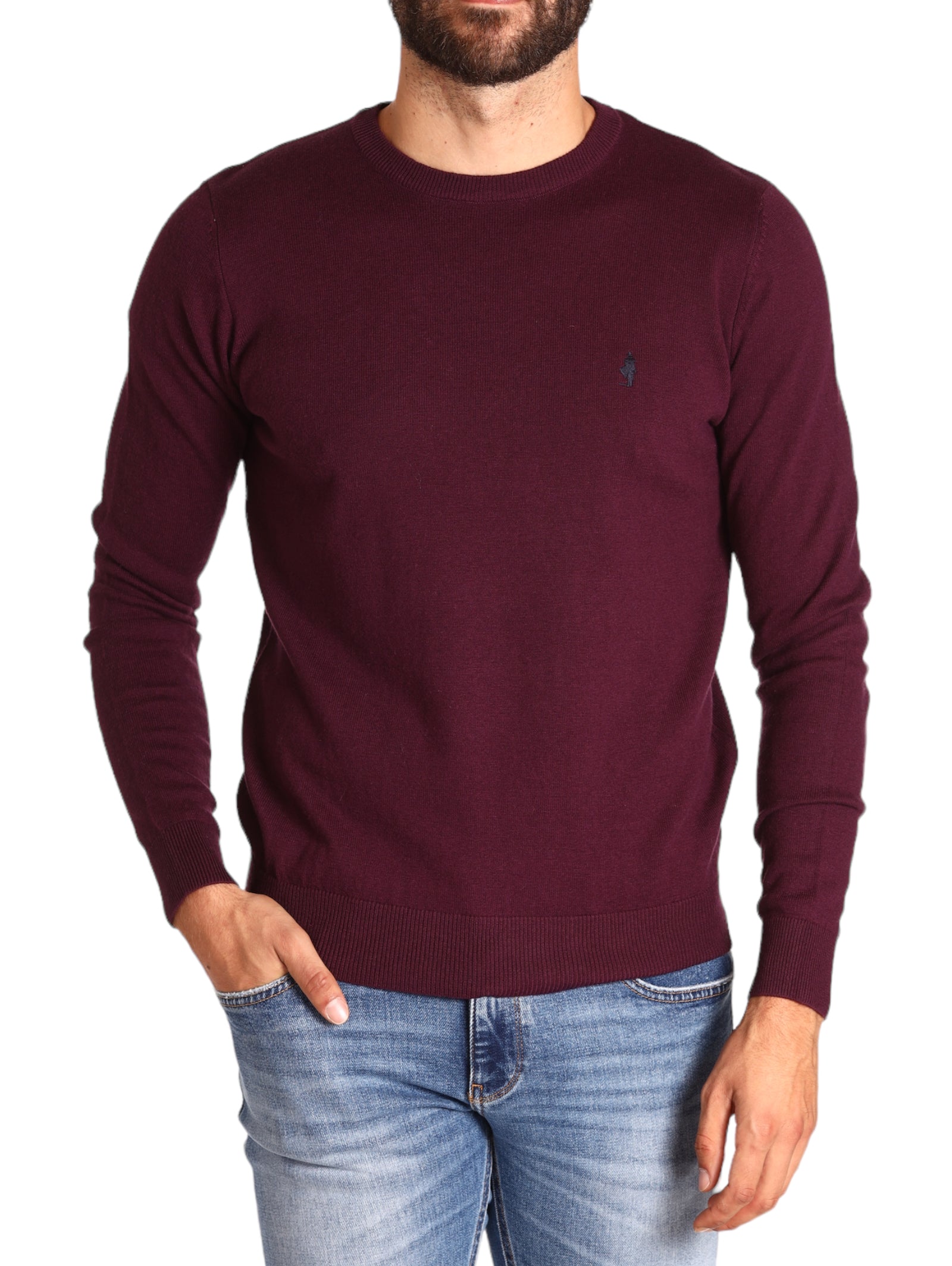 MCS Uomo Maglione Girocollo MCS-M-K-09020-610 Rosso