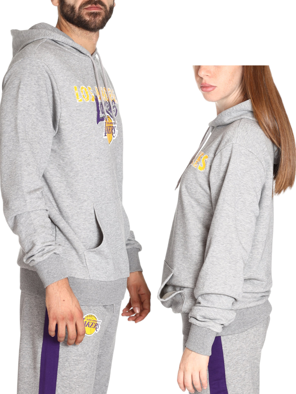 New Era Unisex Felpa Pullover con Cappuccio 60416449-030 Grigio