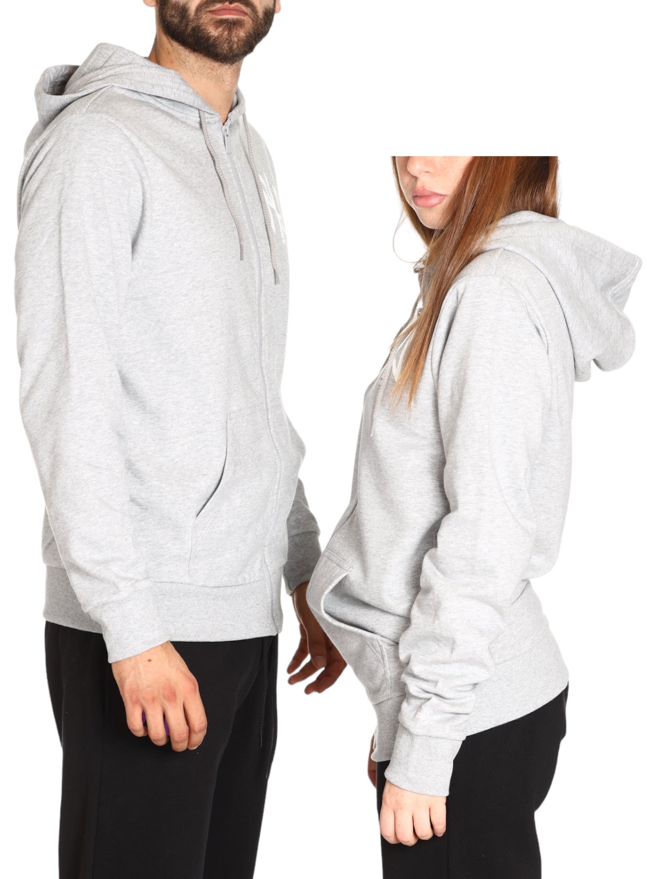 New Era Unisex Felpa Full-Zip con Cappuccio 60416720-030 Grigio