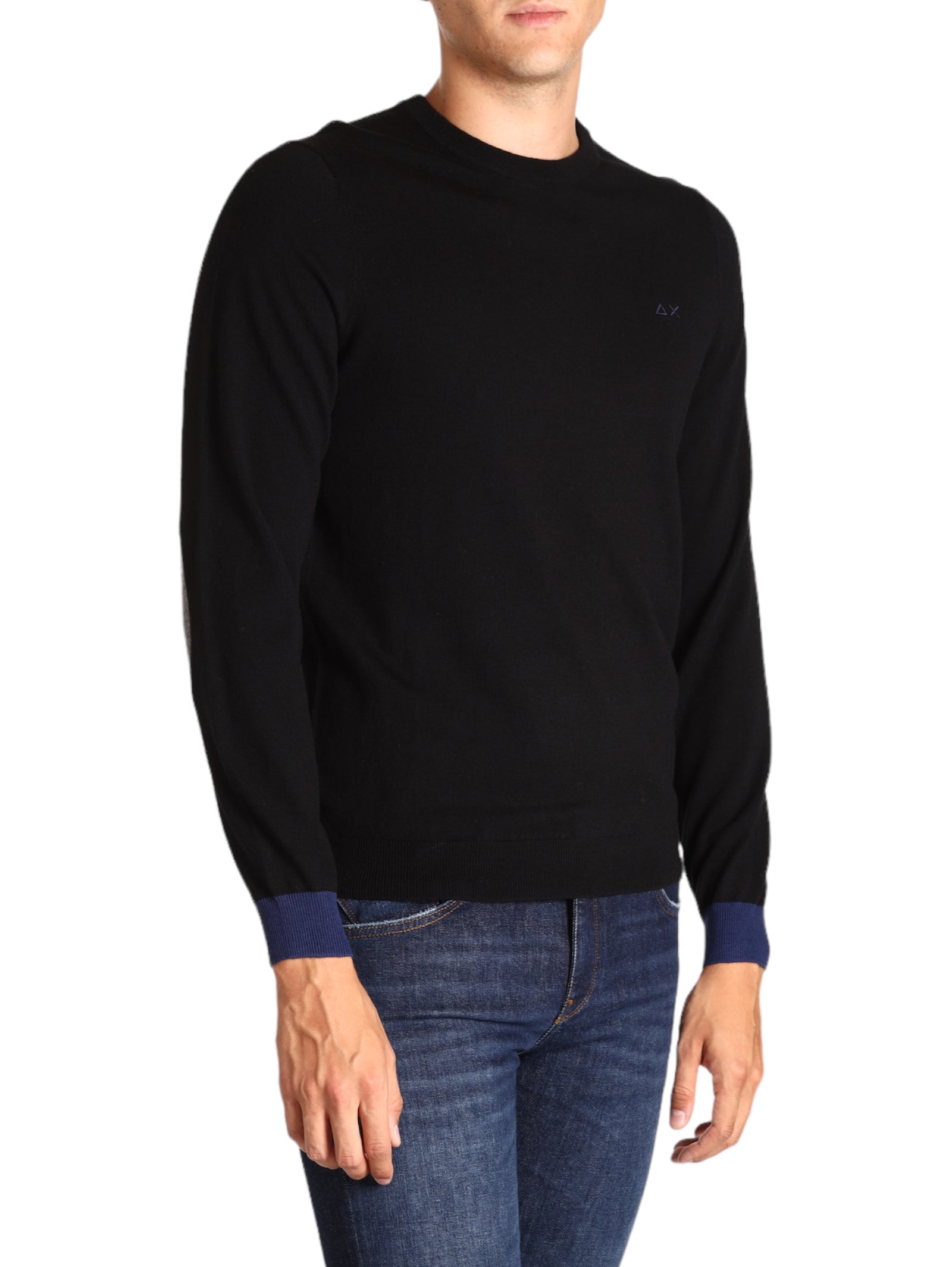 Sun68 Uomo Maglione Girocollo K43110-11 Nero