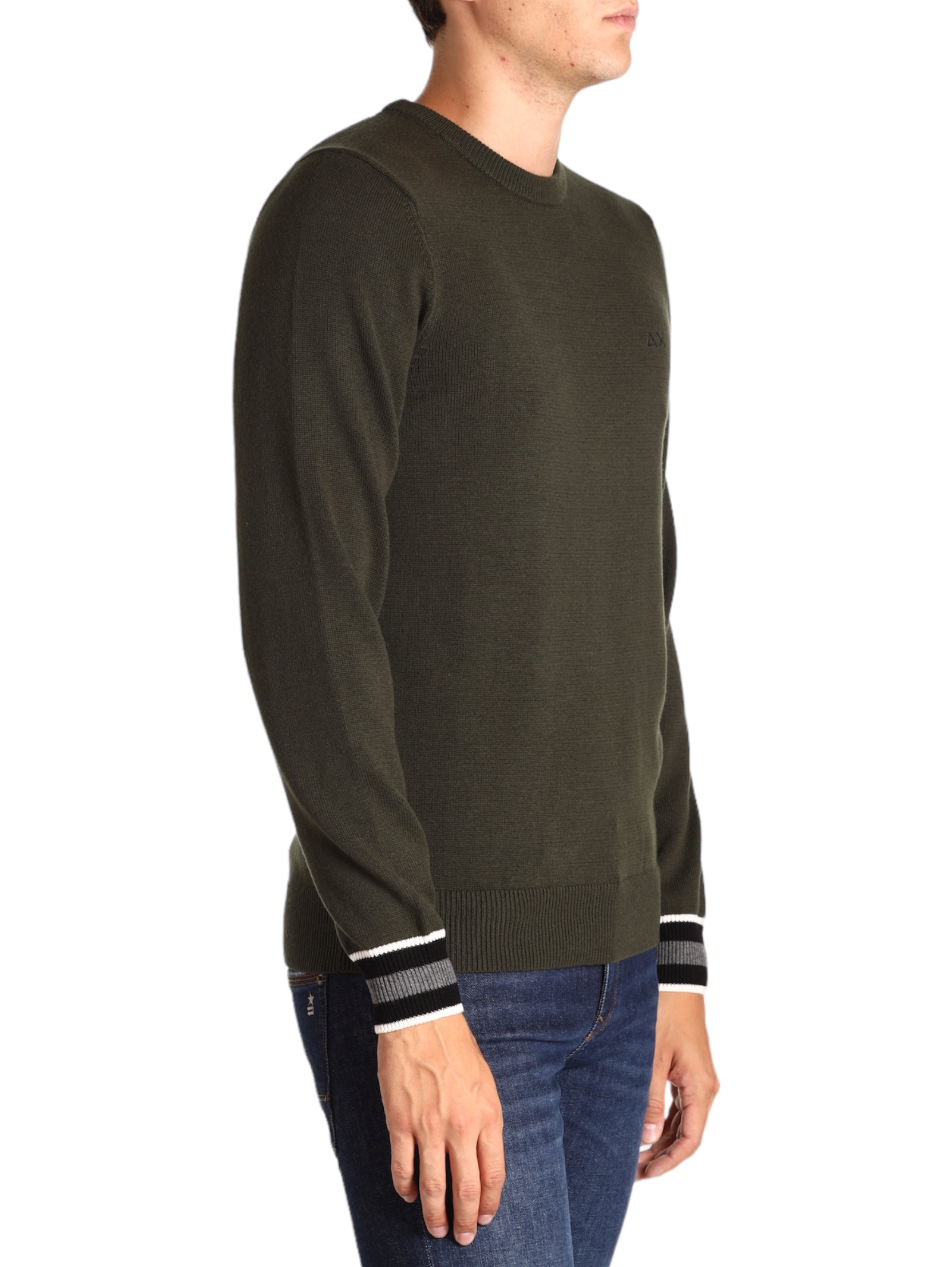 Sun68 Uomo Maglione Girocollo K43118-74 Verde