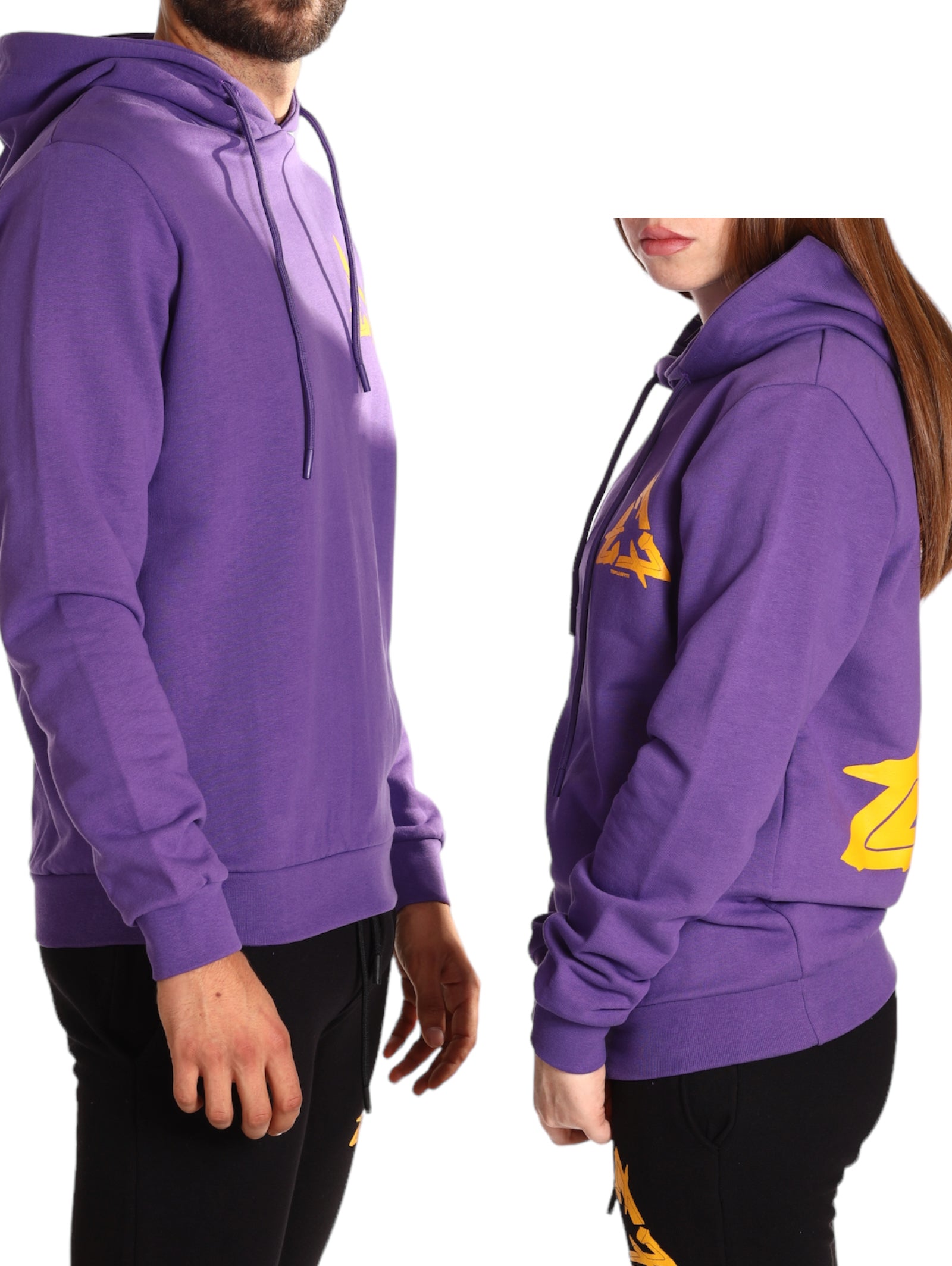 TRIPLOSETTE Unisex Felpa Pullover con Cappuccio TRSM648-V7 Viola