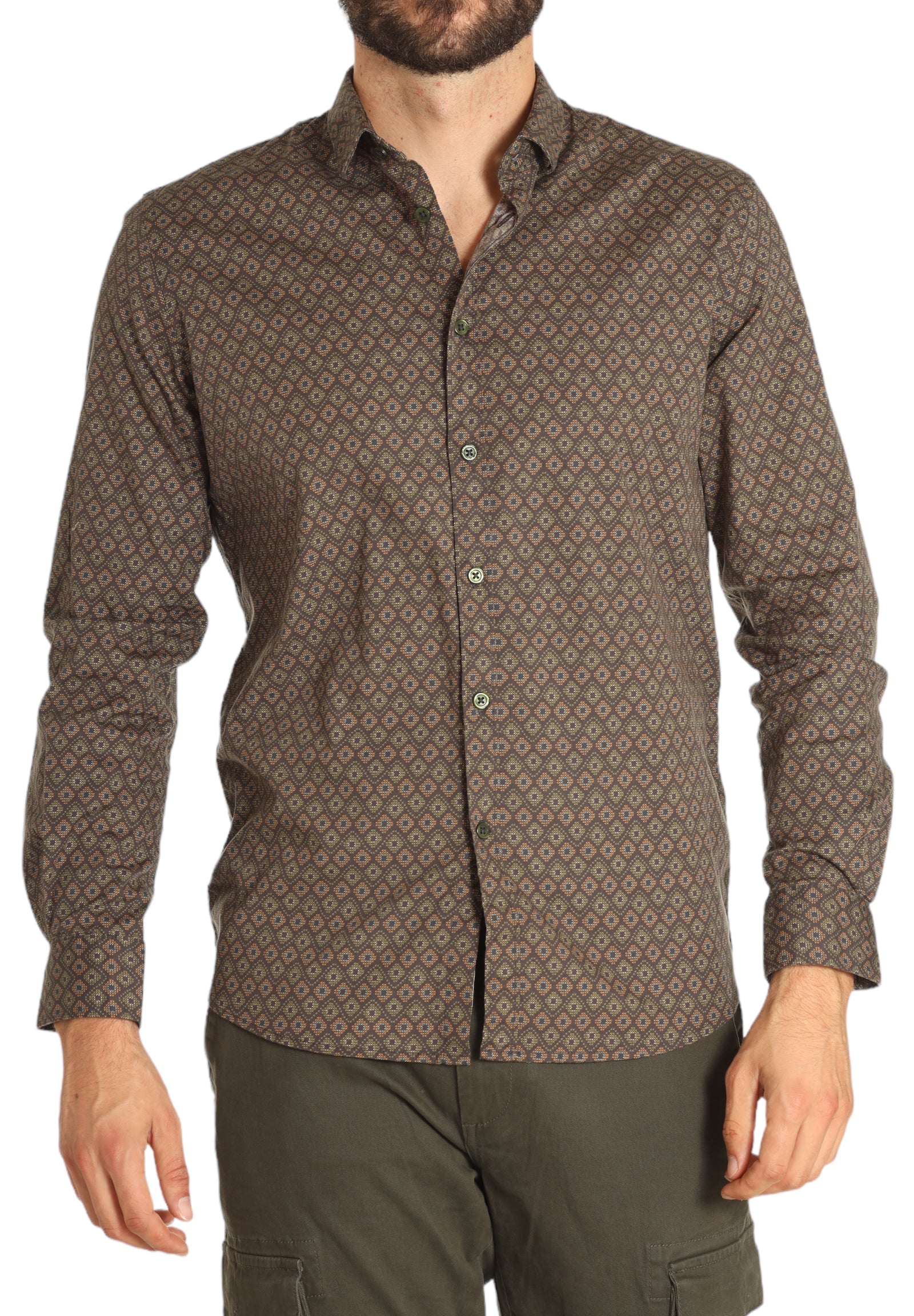 Union Uomo Camicia 24W07CAFIO2969300 Verde