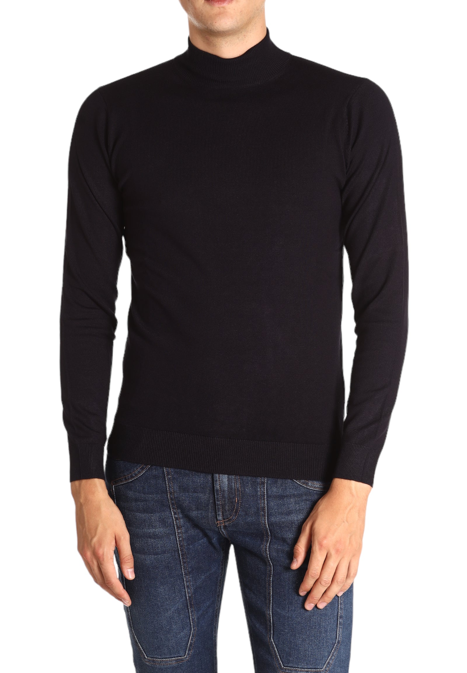 Union Uomo Maglione Collo Alto 3007900205 Blu