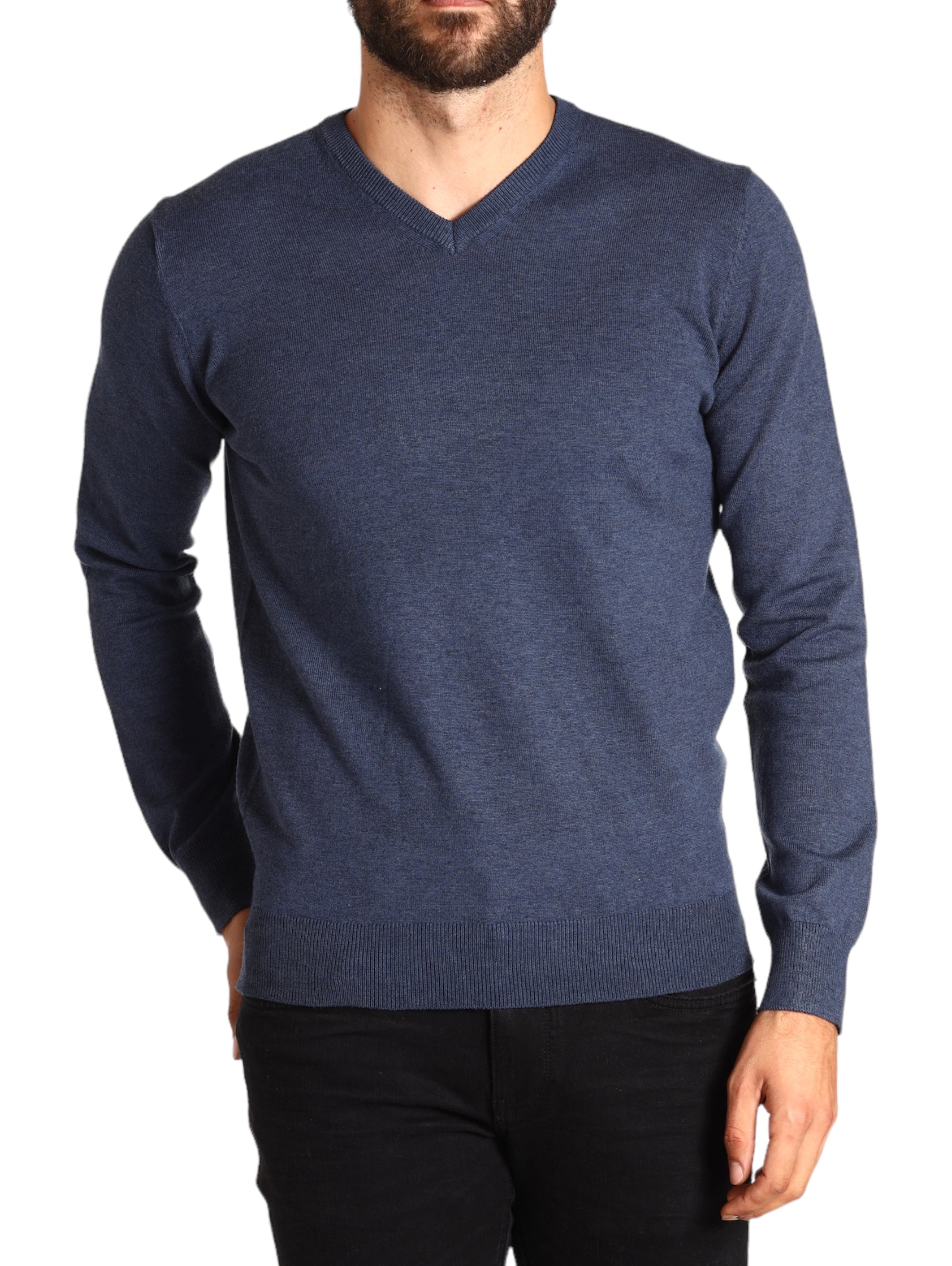 Union Uomo Maglione con Scollo a V 3011900233 Blu