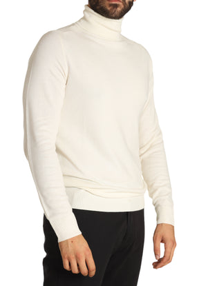 Union Uomo Maglione Collo Alto 8012223628 Bianco