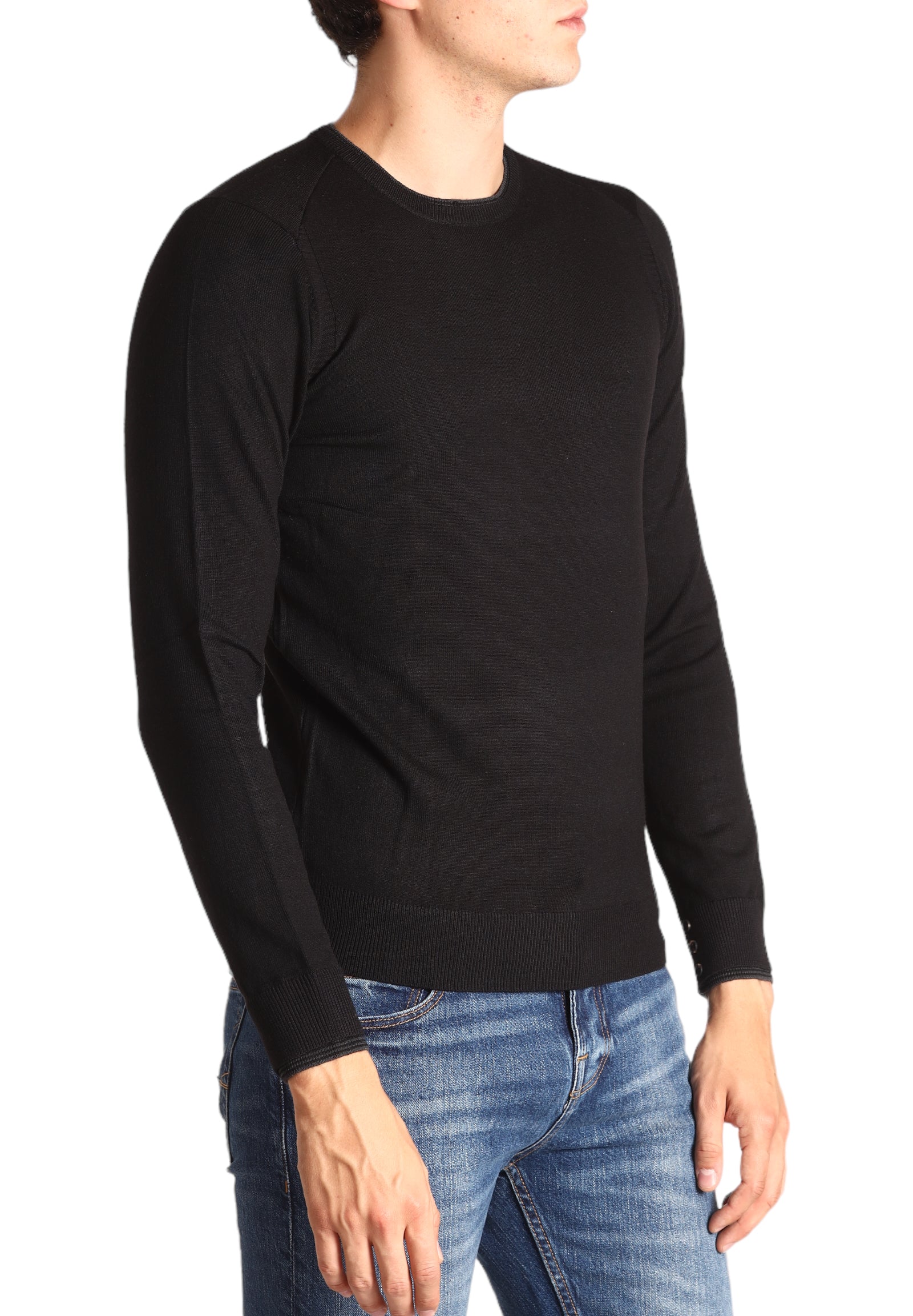 Union Uomo Maglione Girocollo 8053223900 Nero