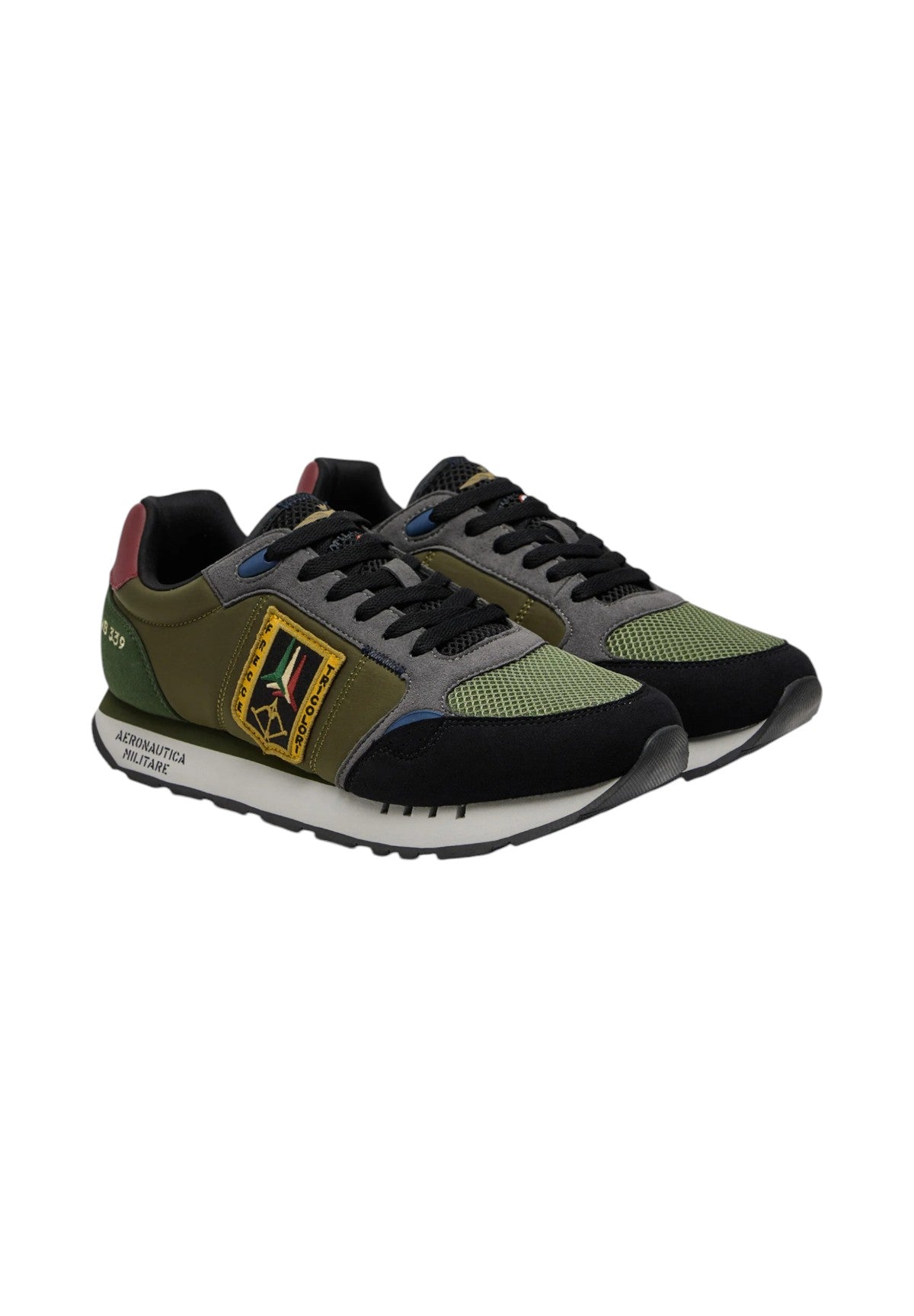 Sneakers 242SC292CT3331 Dark Green, Red, Light Green