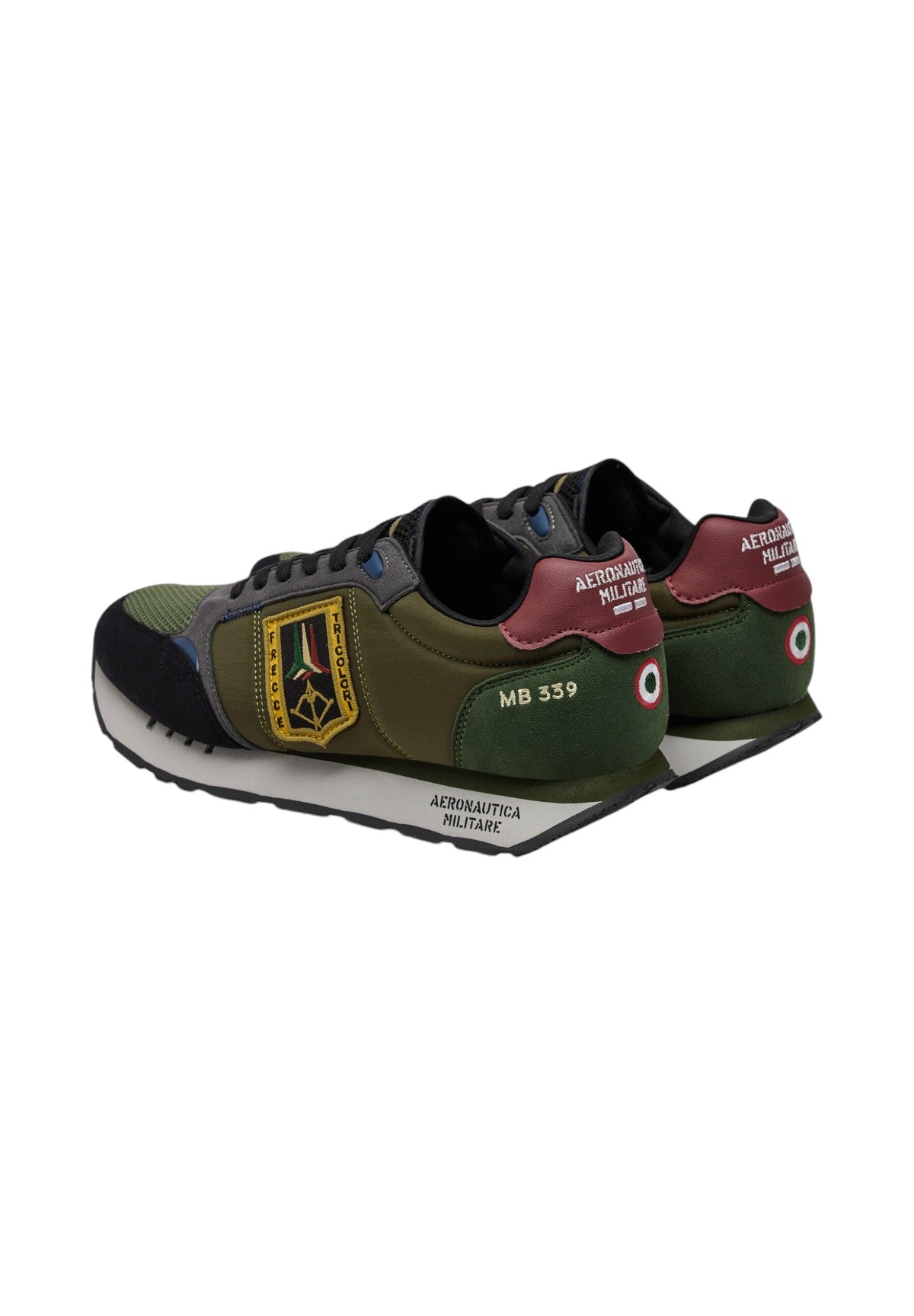 Sneakers 242SC292CT3331 Dark Green, Red, Light Green