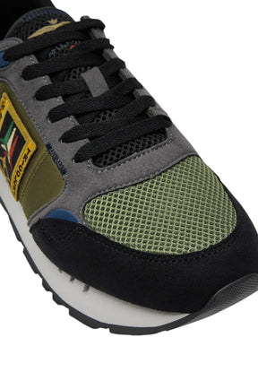 Sneakers 242SC292CT3331 Dark Green, Red, Light Green