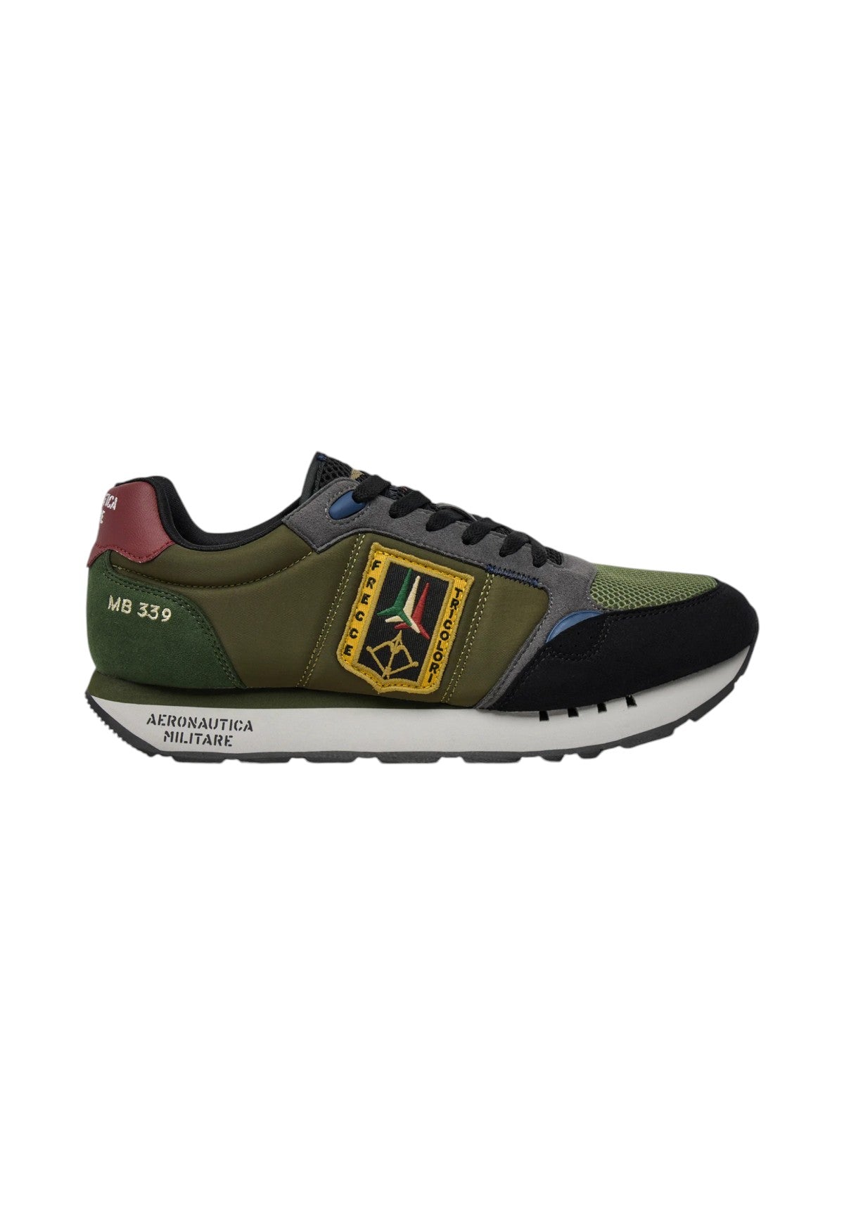 Sneakers 242SC292CT3331 Dark Green, Red, Light Green