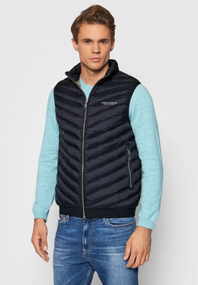 Armani Exchange Uomo Smanicato Gilet 8NZQ52ZNW3Z5578 Blu