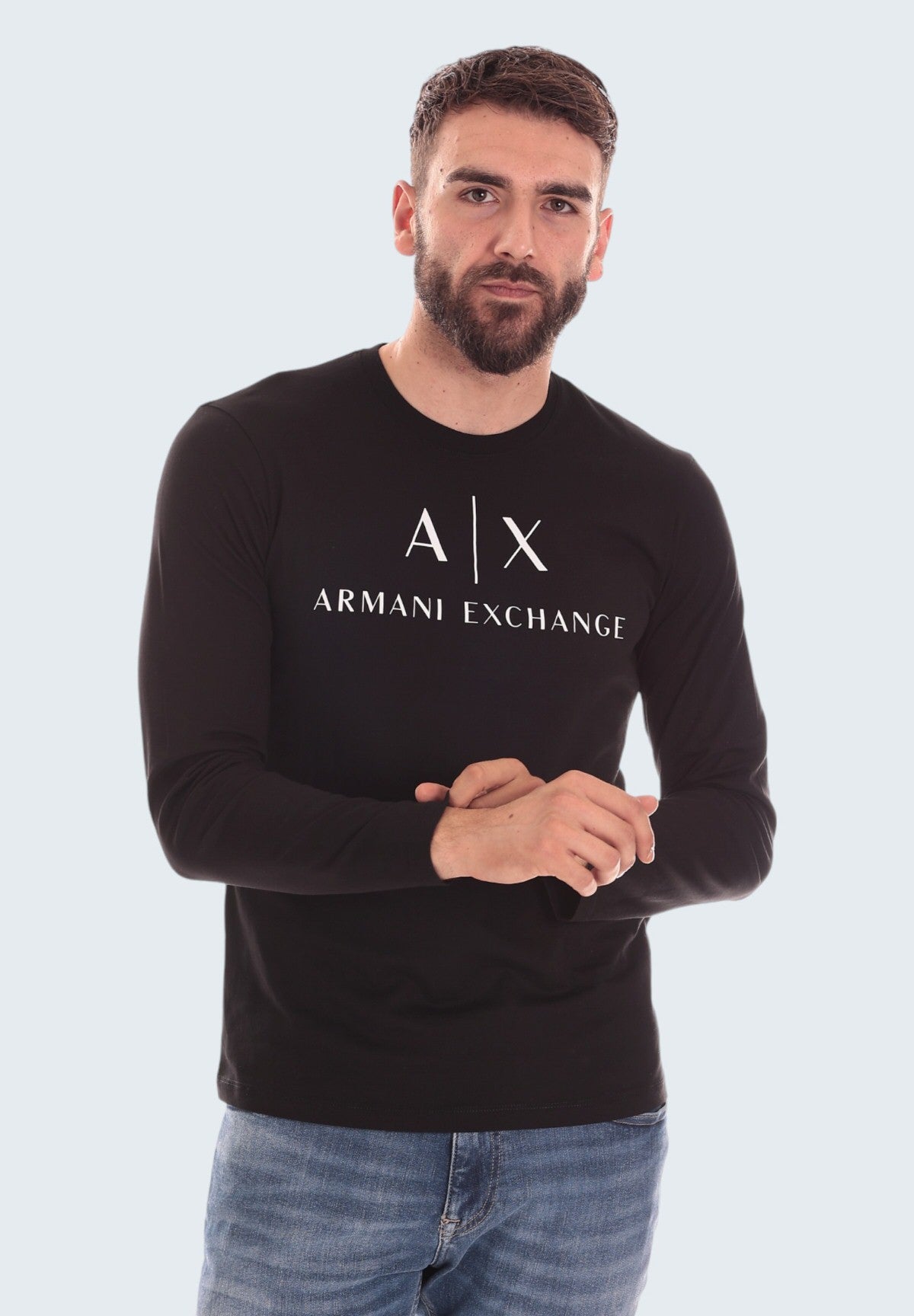 Armani Exchange Uomo T-shirt con Stampa 8NZTCHZ8H4Z1200 Nero