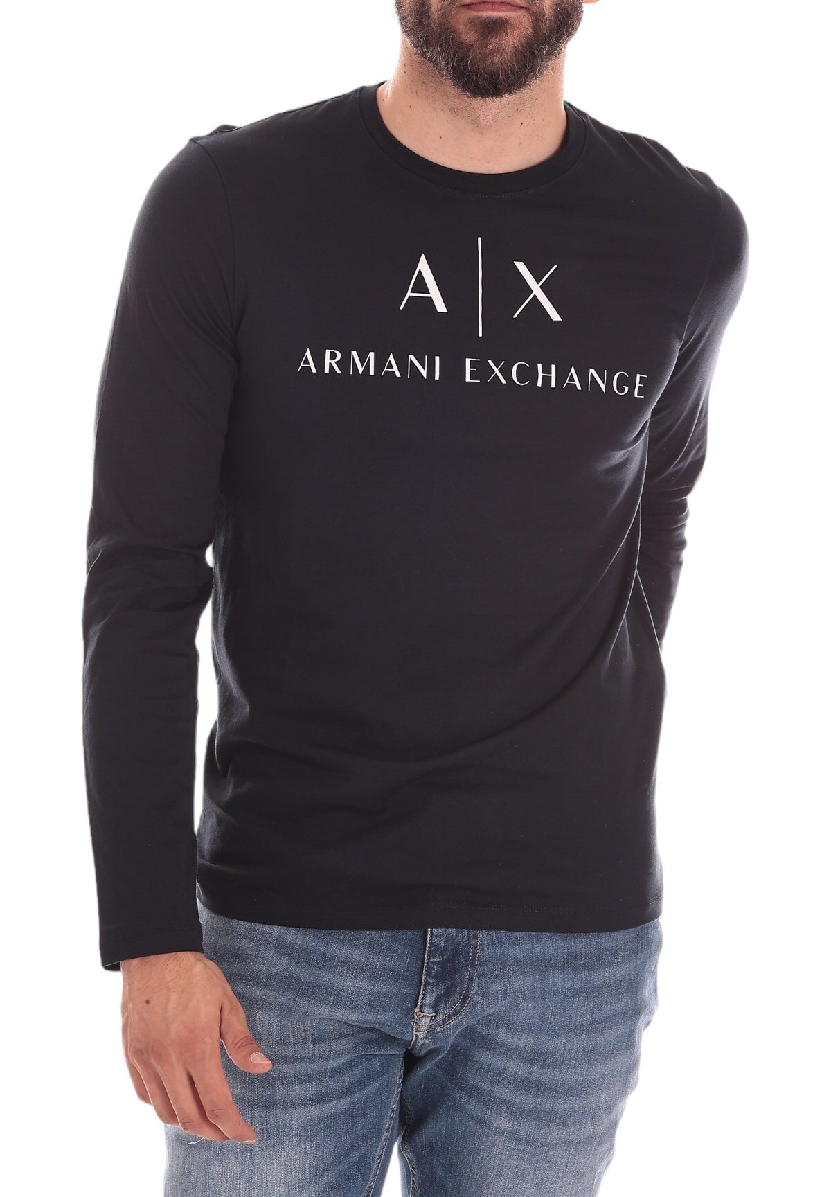 Armani Exchange Uomo T-shirt con Stampa 8NZTCHZ8H4Z1510 Blu