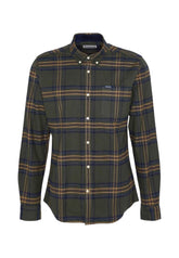 Barbour Uomo Camicia a Maniche Lunghe MSH5035-OL51 Verde