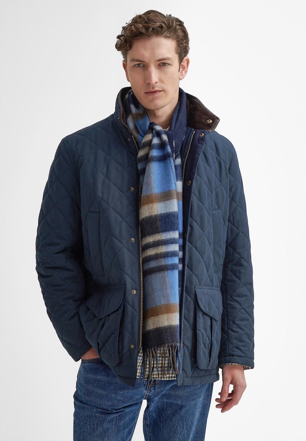 Barbour Uomo Sciarpa USC0393-NY91 Blu