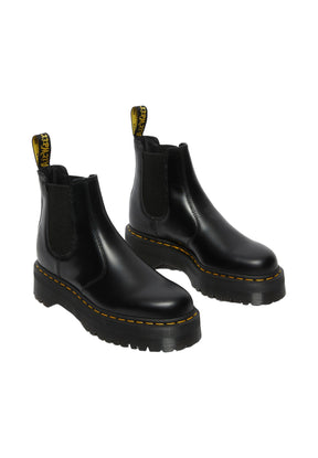 Dr. Martens Donna Stivaletti 246870012976 QUAD POLISHED SMOOTHBLACK Nero