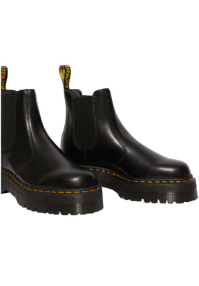 Dr. Martens Donna Stivaletti 246870012976 QUAD POLISHED SMOOTHBLACK Nero