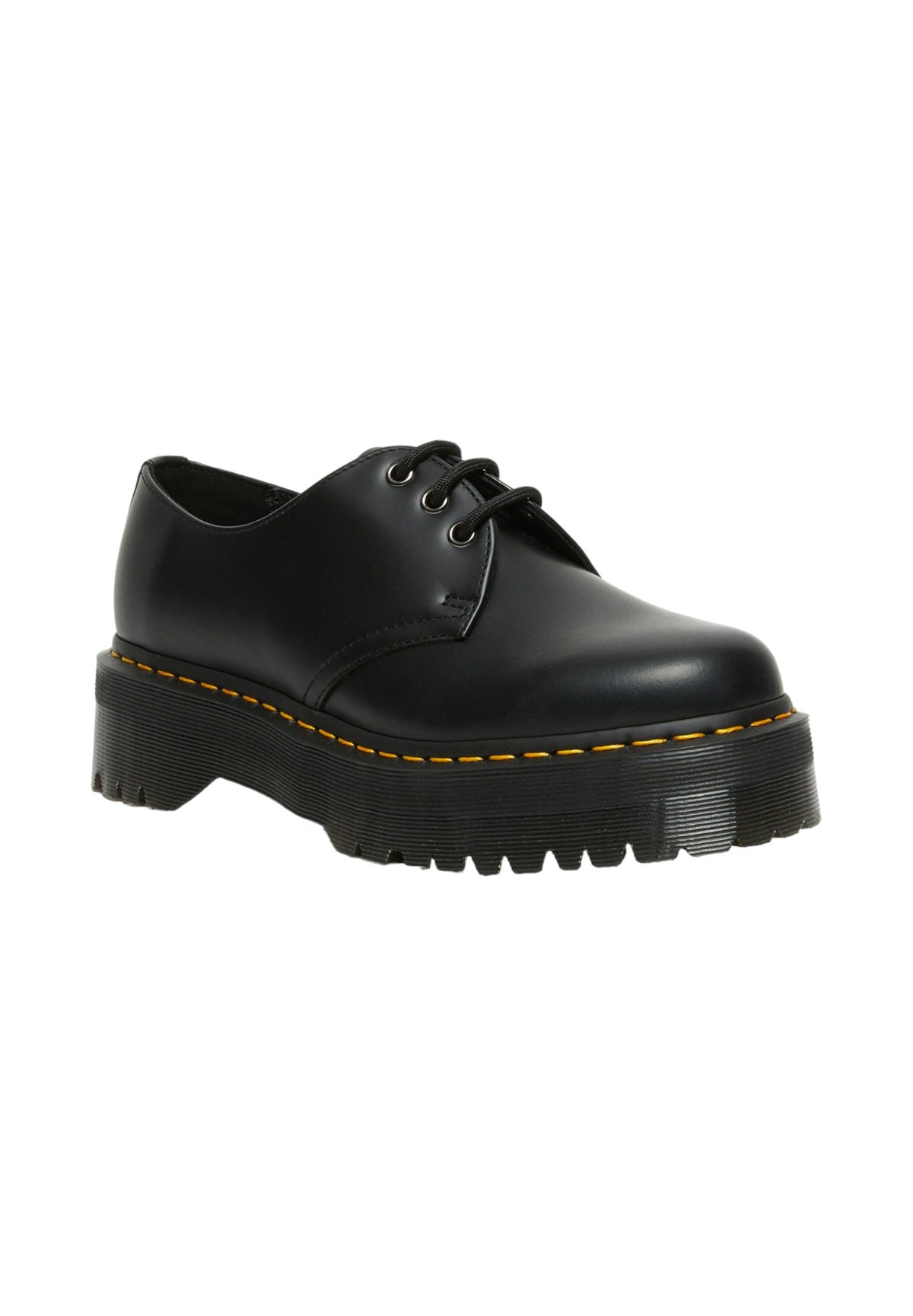 Dr. Martens Donna Stringate 255670011461 QUAD POLISHED SMOOTHBLACK Nero