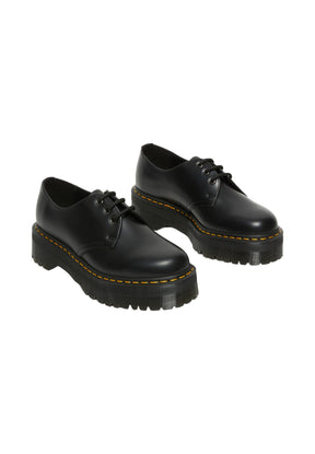 Dr. Martens Donna Stringate 255670011461 QUAD POLISHED SMOOTHBLACK Nero