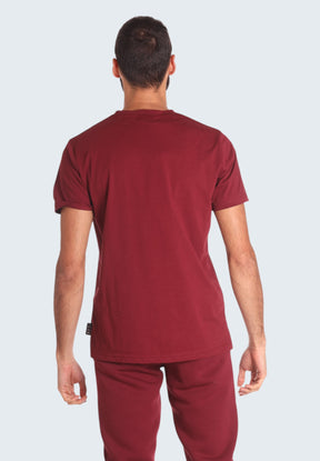 Icon Uomo T-shirt con Stampa IU9013T-BORDEAUX Rosso