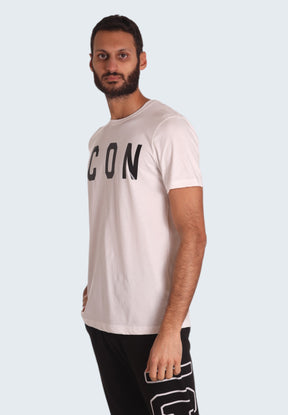 Icon Uomo T-shirt con Stampa IU9013T-OFF WHITE Bianco