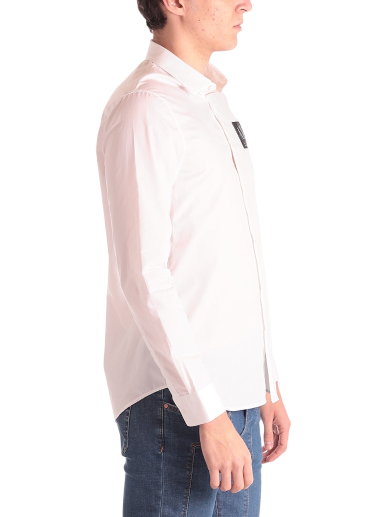 Armani Exchange Uomo Camicia 3RZC10ZNXLZ1100 Bianco