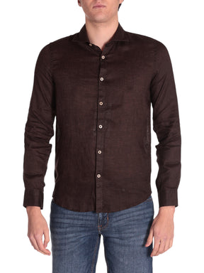 Markup Uomo Camicia MK13003-Caffè Marrone