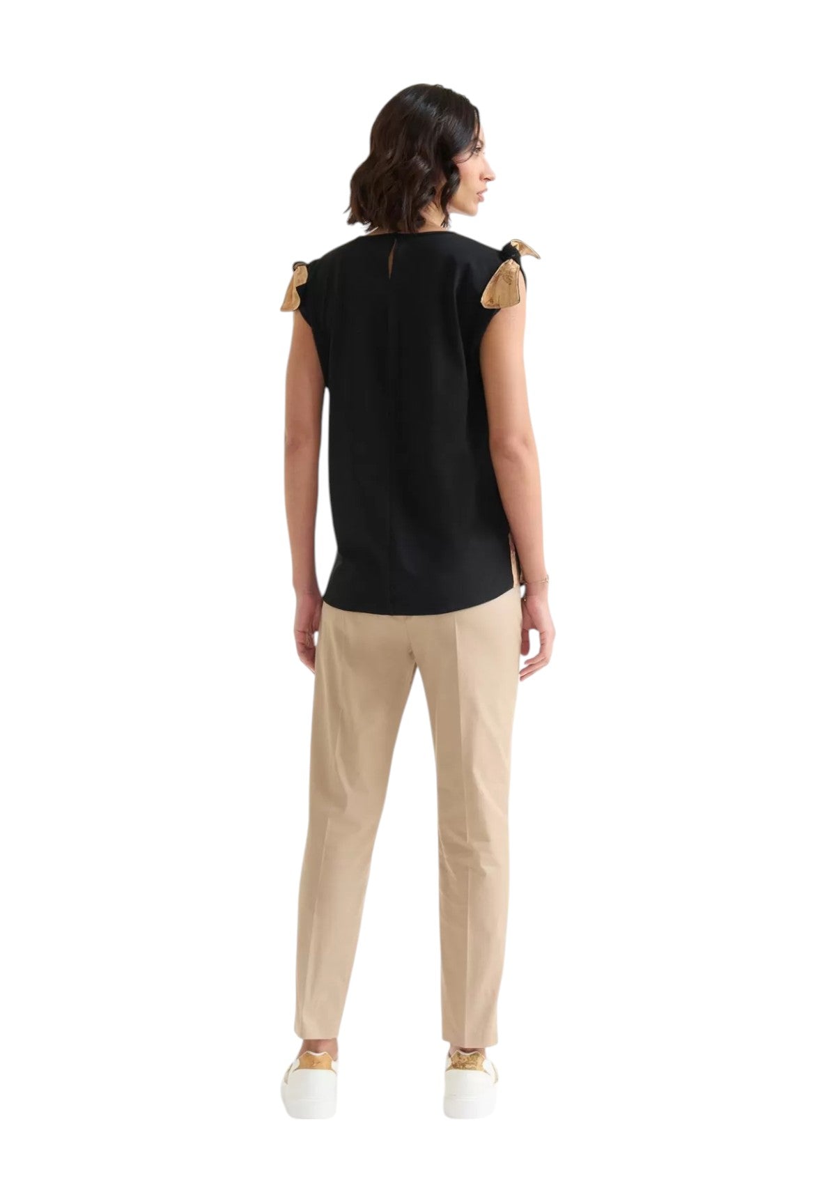 Alviero Martini 1a Classe Donna T-shirt a Maniche Corte 0770JC71J999 Nero